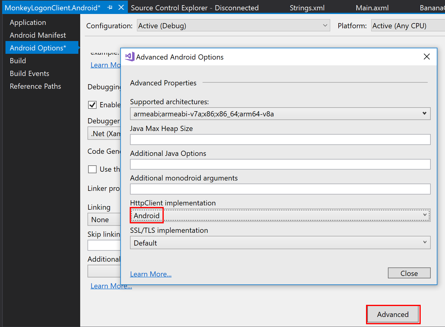 Switch to the native implementation of HttpClient.